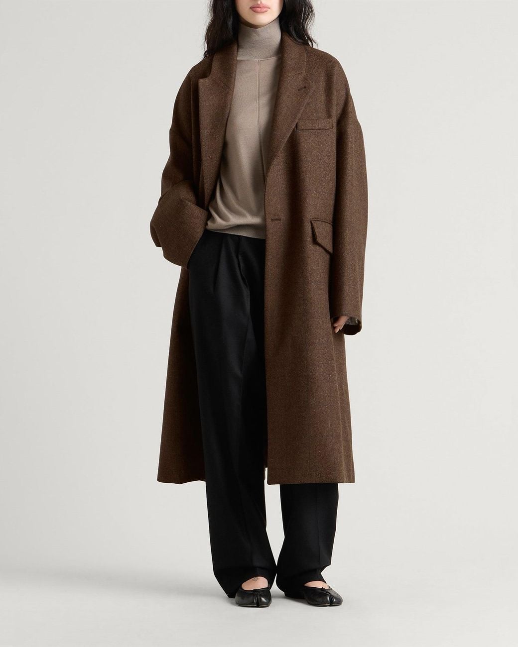 Maison Margiela Brown Oversized Cocooning Coat Jacket