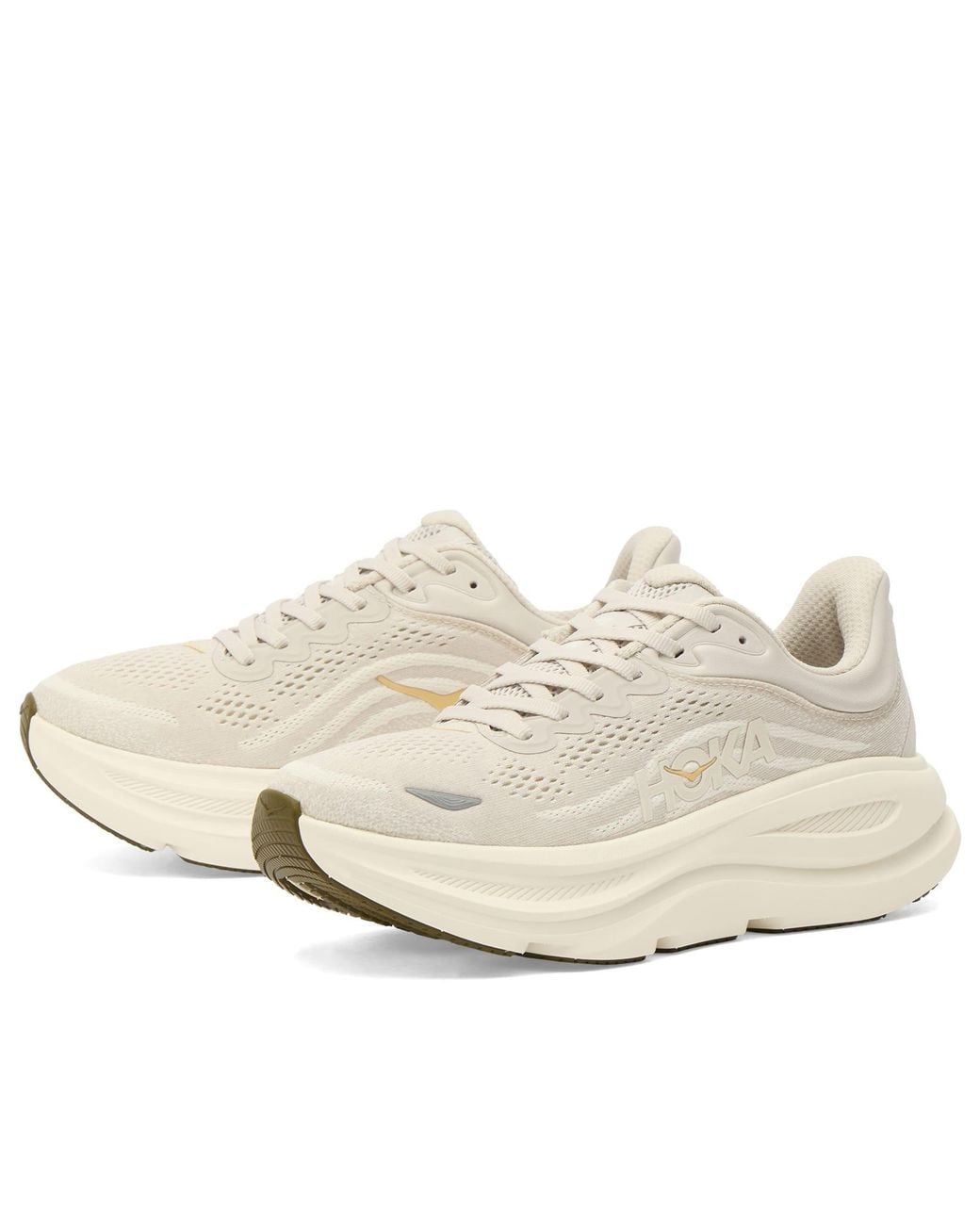 Hoka One One White Bondi 9 Sneakers