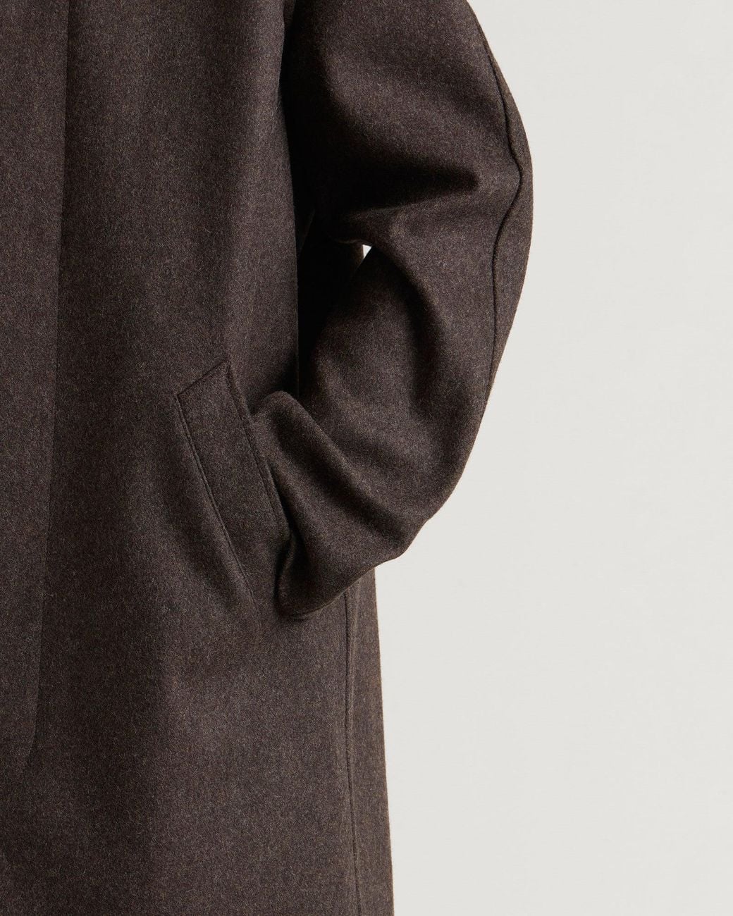 A.P.C. Brown Auster Heathered Wool Mac Jacket for men
