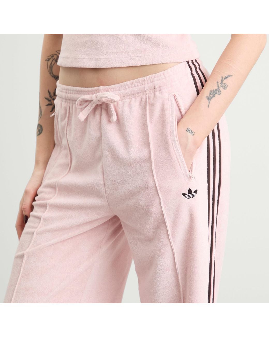 Adidas Pink Terry Towel Track Pants