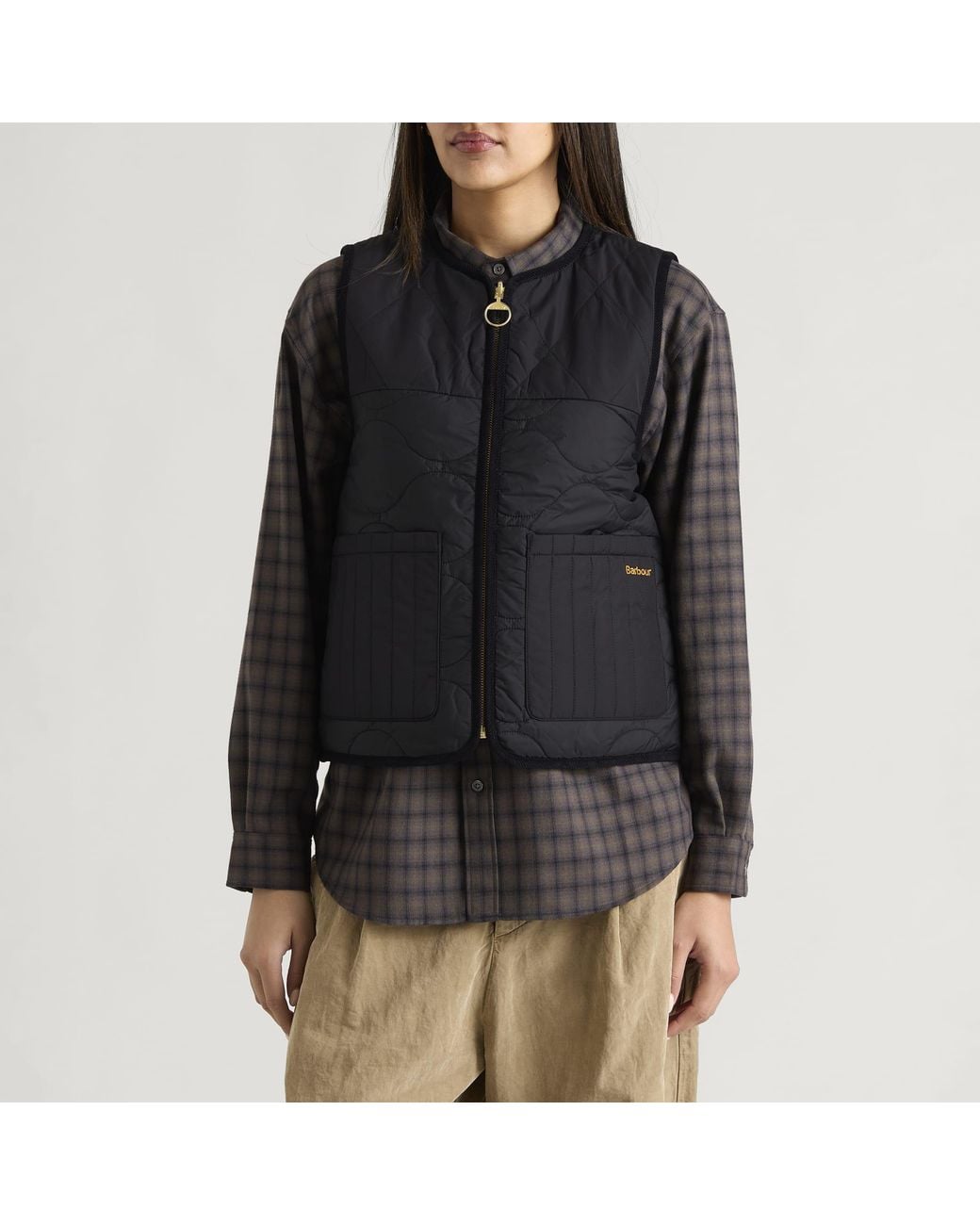 Barbour Black Nunwell Reversible Quilted Liner Jacket