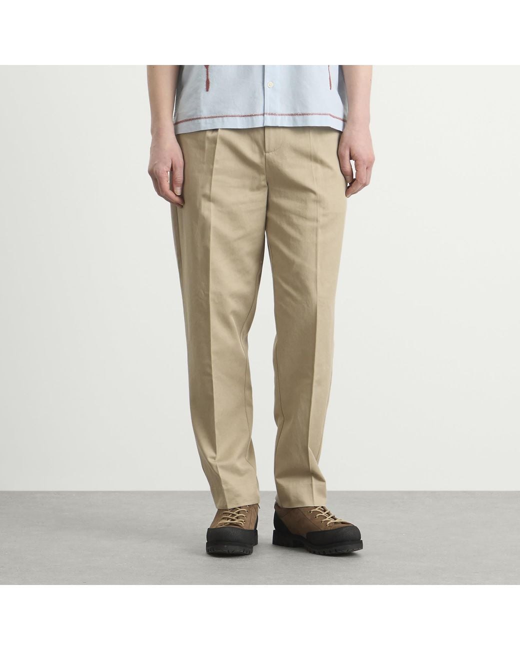 Wax London Natural Aubyn Pleated Trousers for men