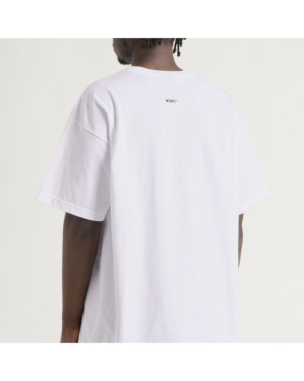 (w)taps White Brackets Short Sleeve T-Shirt for men