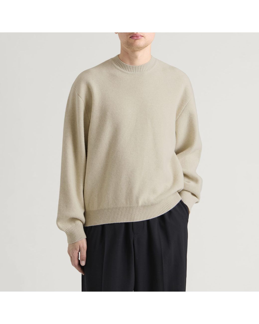 Jacquemus Natural Wool Cashmere Jumper for men