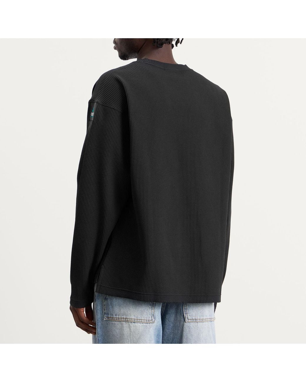Adidas Black Eqt Waffle Long Sleeve for men