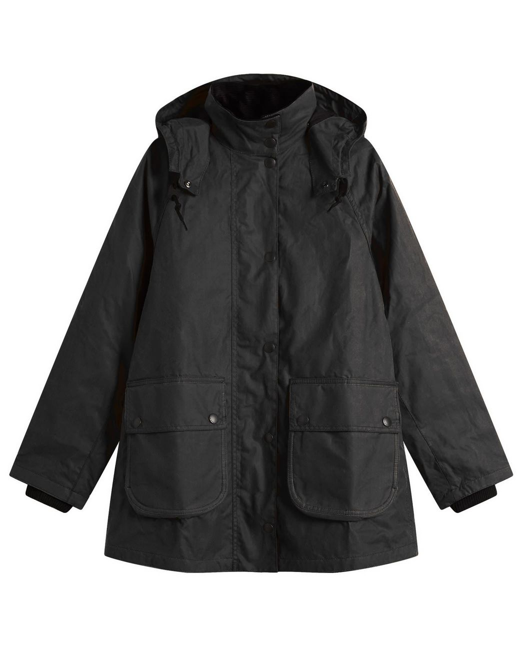 Barbour X Margaret Howell Stand Collar Parka Jacket in Black | Lyst