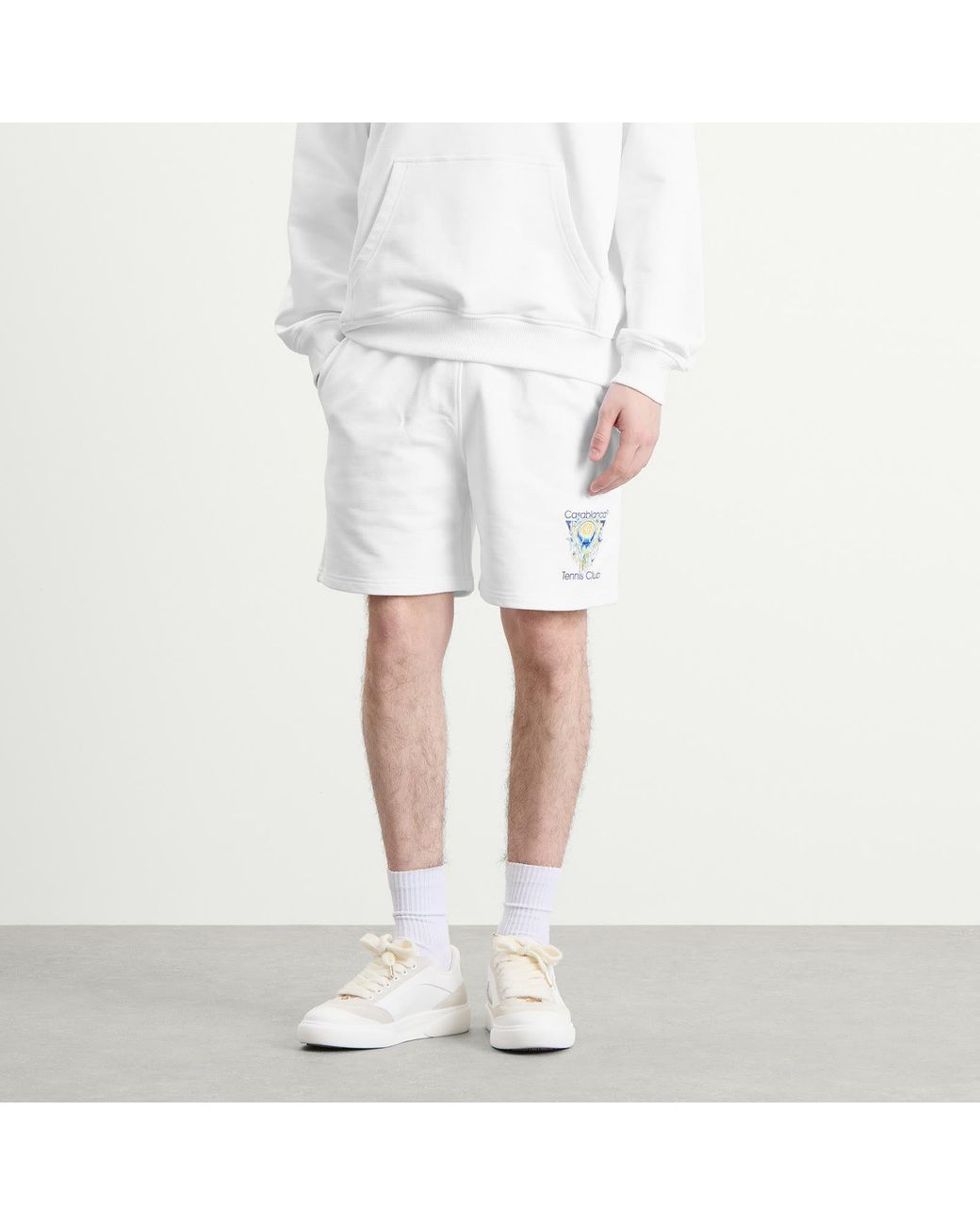 Casablanca White Tennis Club Icon Sweatshort for men