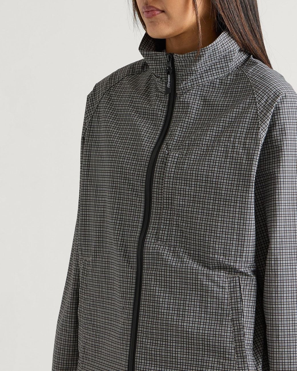 Mini Life Vest Gramicci Mini Check Nylon Jacket in Gray | Lyst