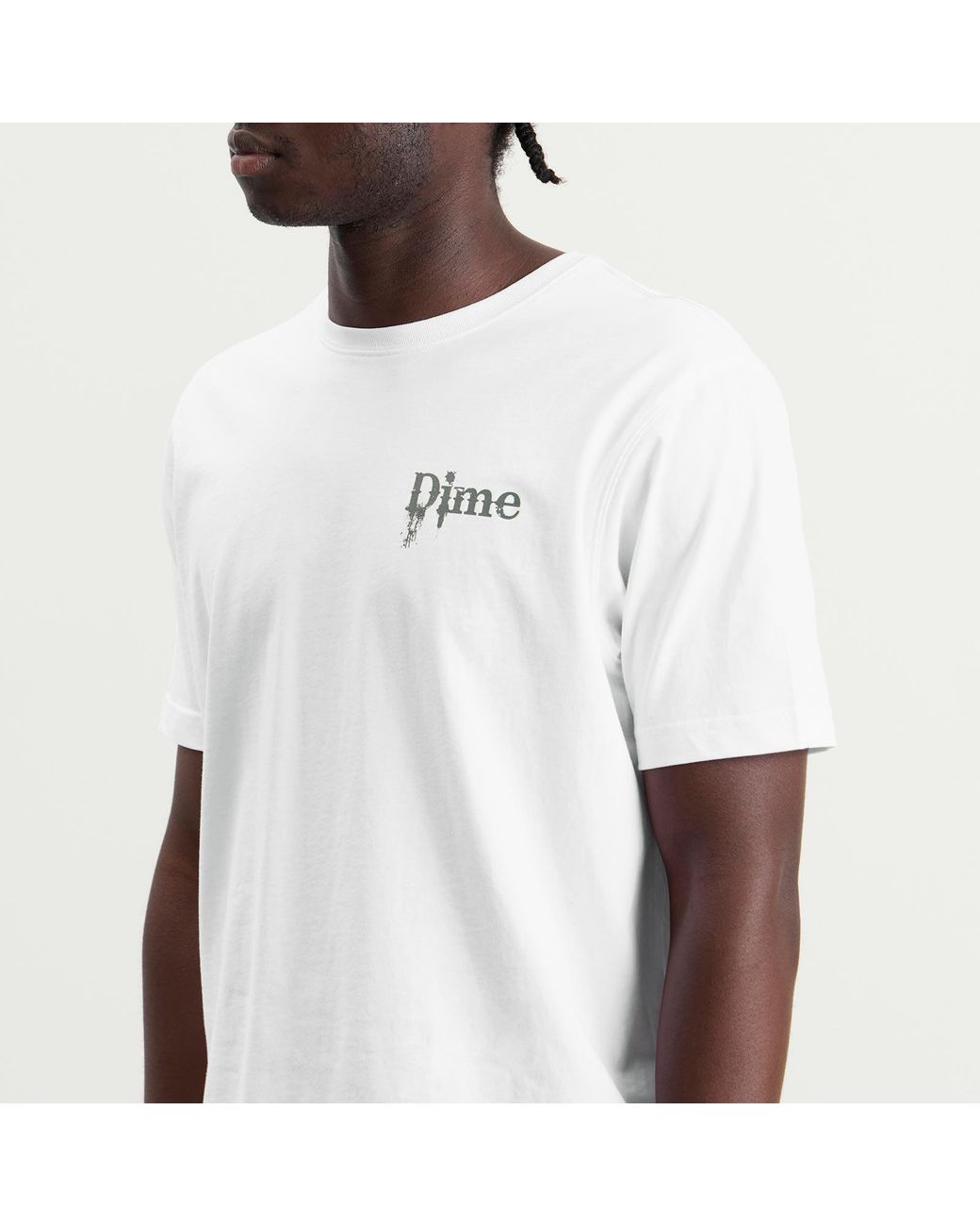 Dime White Challenged T-Shirt for men