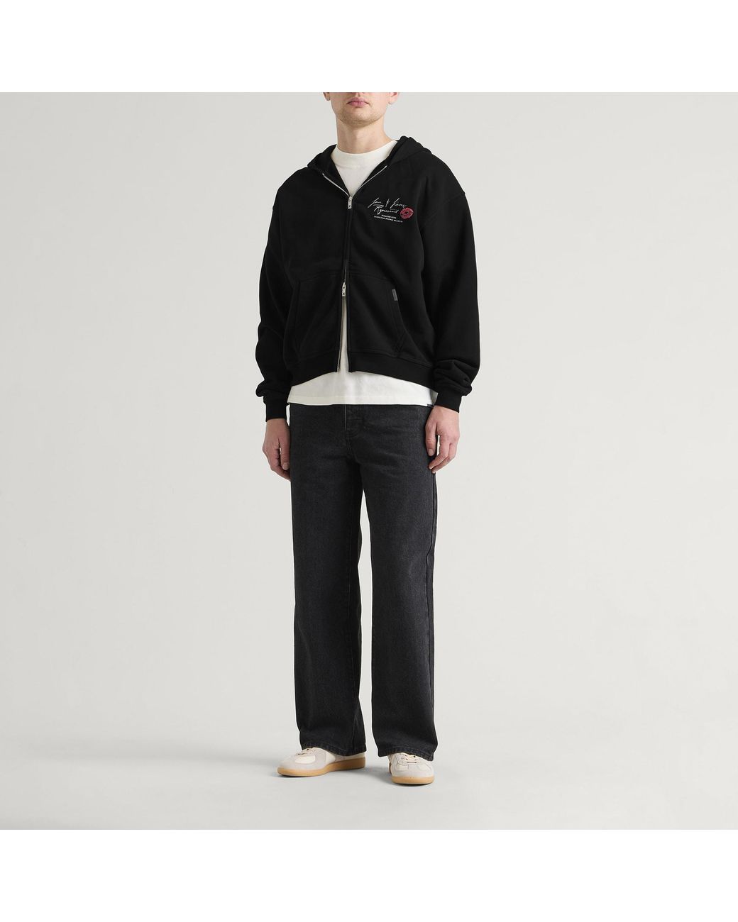 Represent Black Love And Kisses Zip Through Hoodie for men