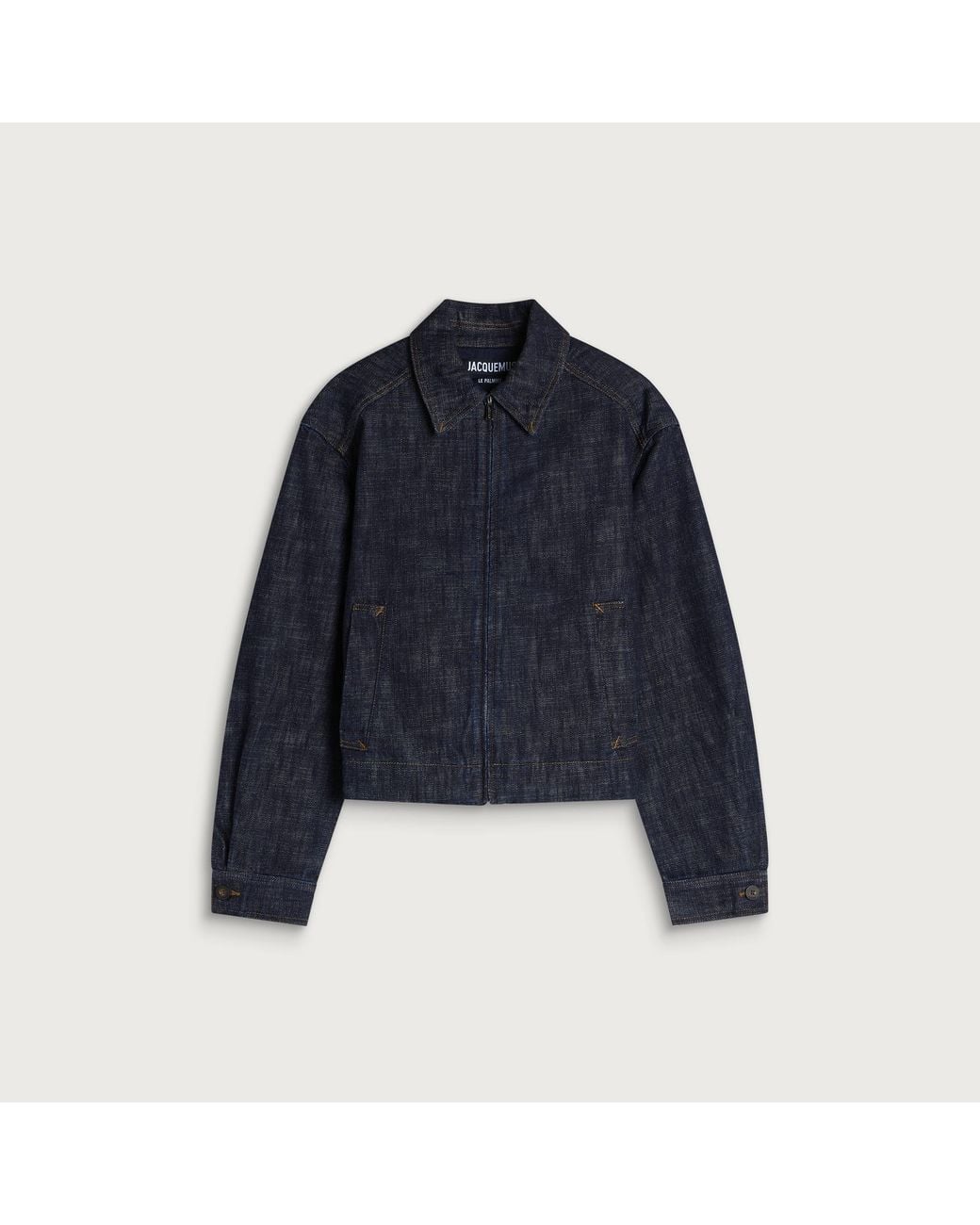 Jacquemus Blue Canvas Bomber Jacket for men