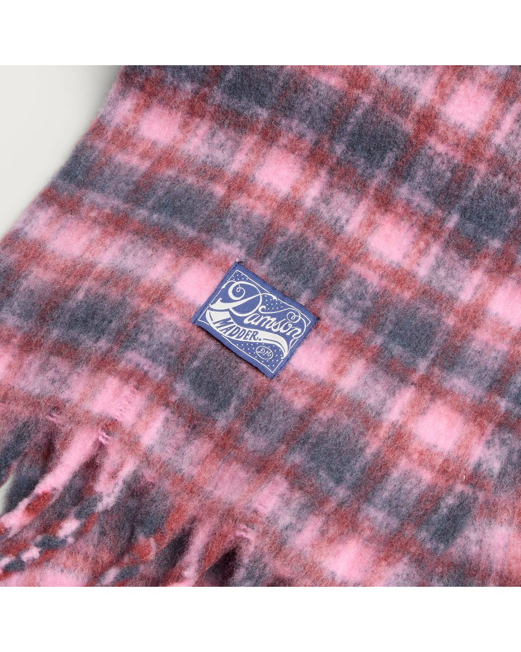Damson Madder Pink Brushed Fluffy Scarf