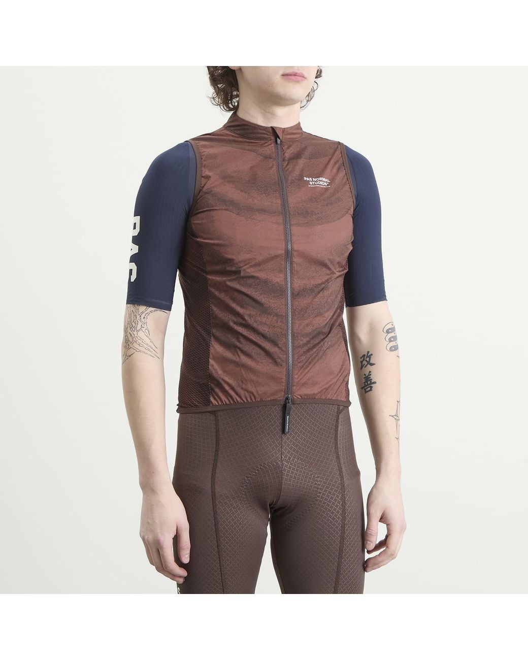 Pas Normal Studios Brown Mechanism Stow Away Gilet for men