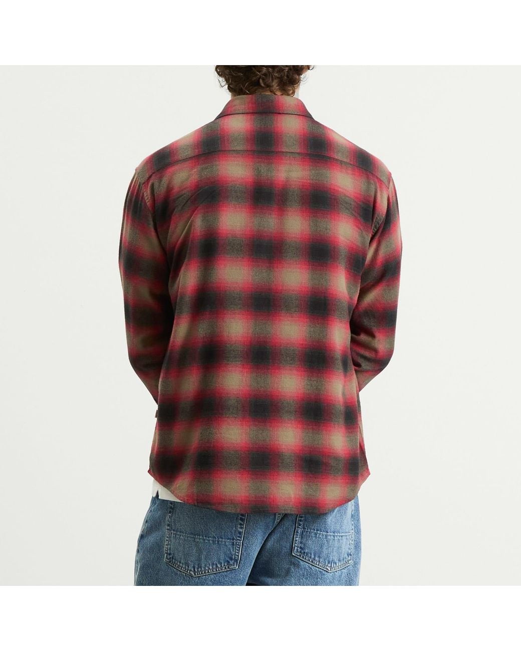NN07 Red Deon Check Flannel Shirt for men
