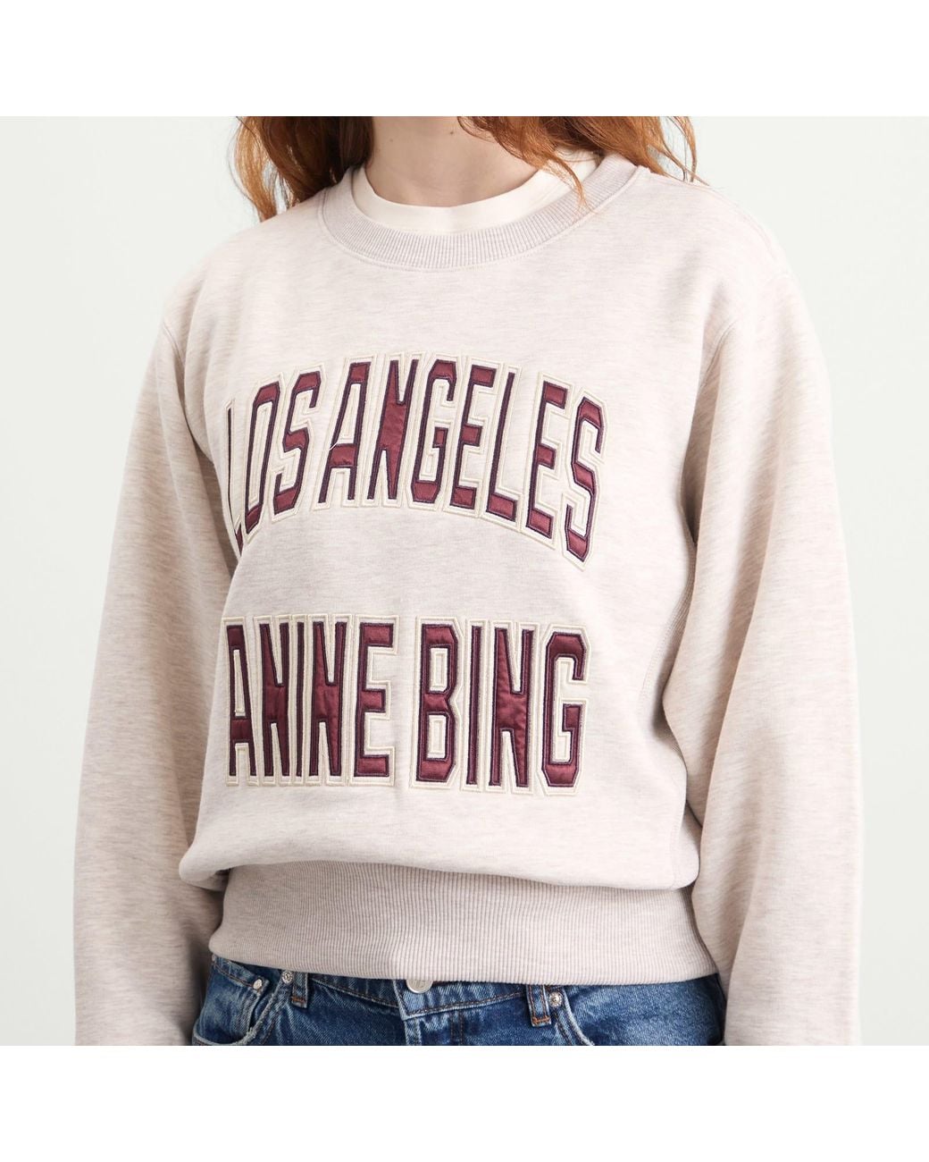 Anine Bing White Harry Shrunken Sweatshirt