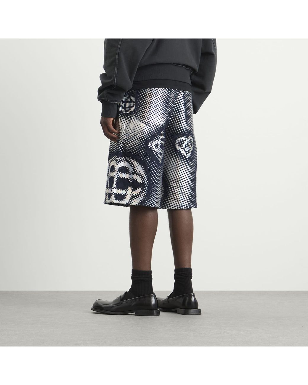 Casablanca Black Pearlescent Monogram Denim Shorts for men