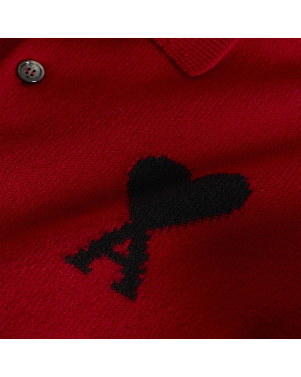 AMI Red Contrasted Adc Polo for men