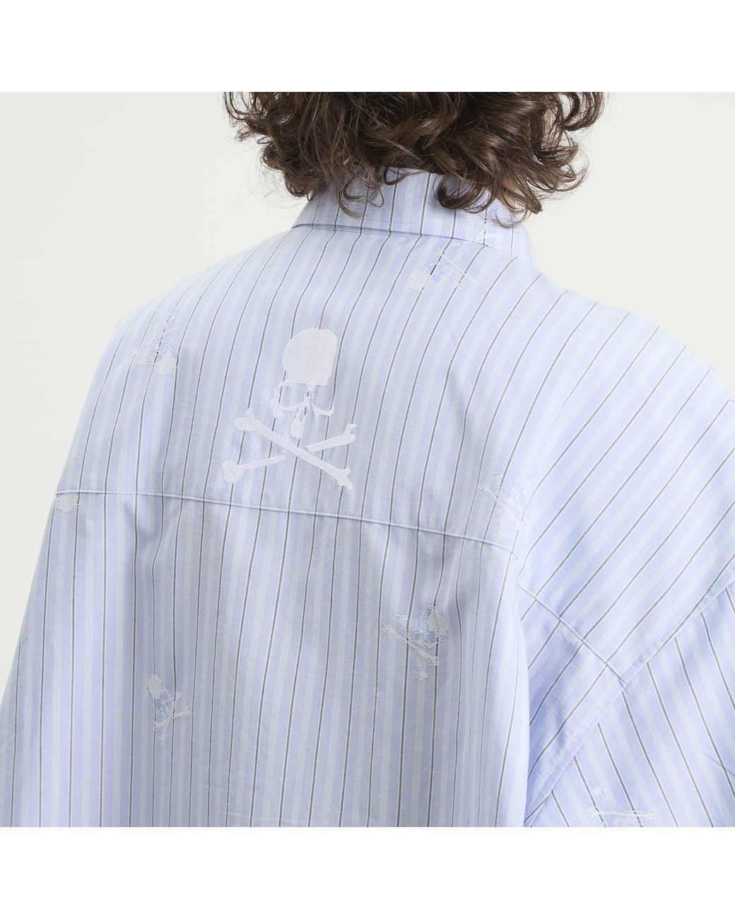 MASTERMIND WORLD Blue Loose Fit Multi Stripe Shirt for men