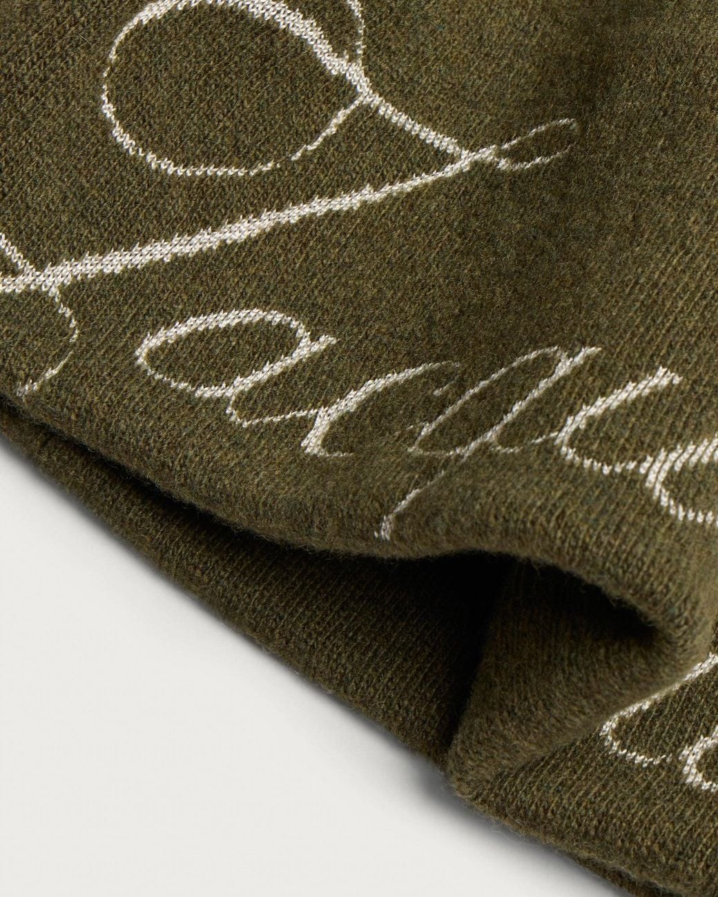 Jacquemus Green Script Logo Beanie for men