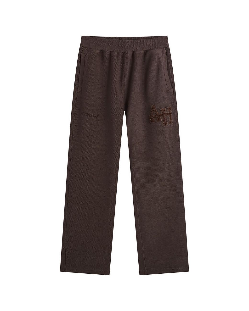 Annie Hood Brown Inside Out College Straight Joggers for men