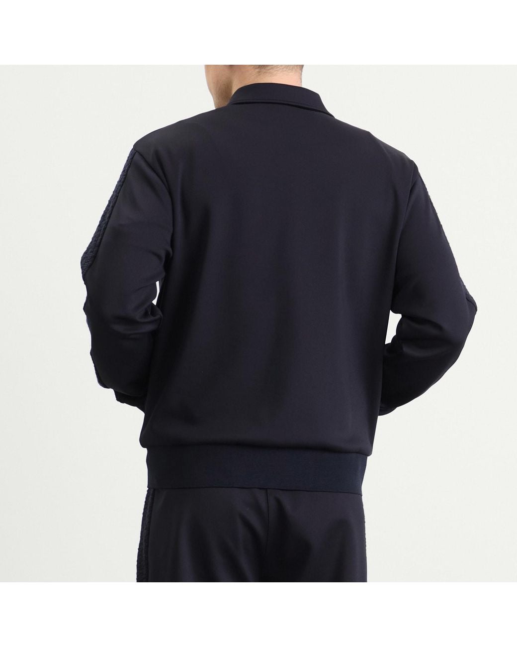 Palmes Blue Tricot Track Jacket for men
