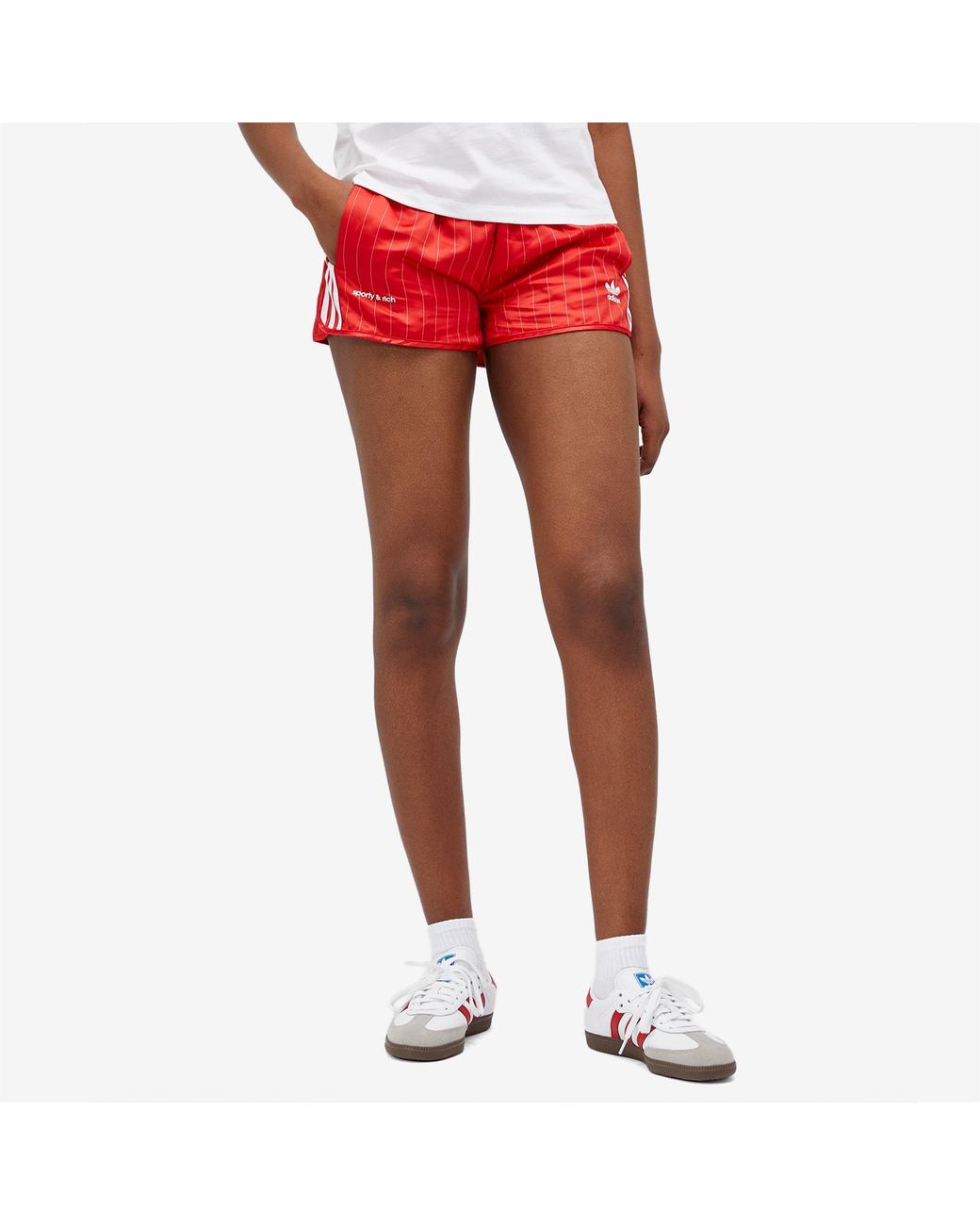 adidas x Sporty & Rich Track Short Sports Red/White - SS24 - US