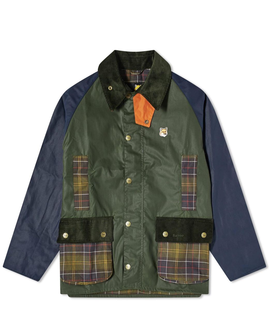 Barbour X Maison Kitsuné Beaufort Wax Jacket in Green for Men | Lyst
