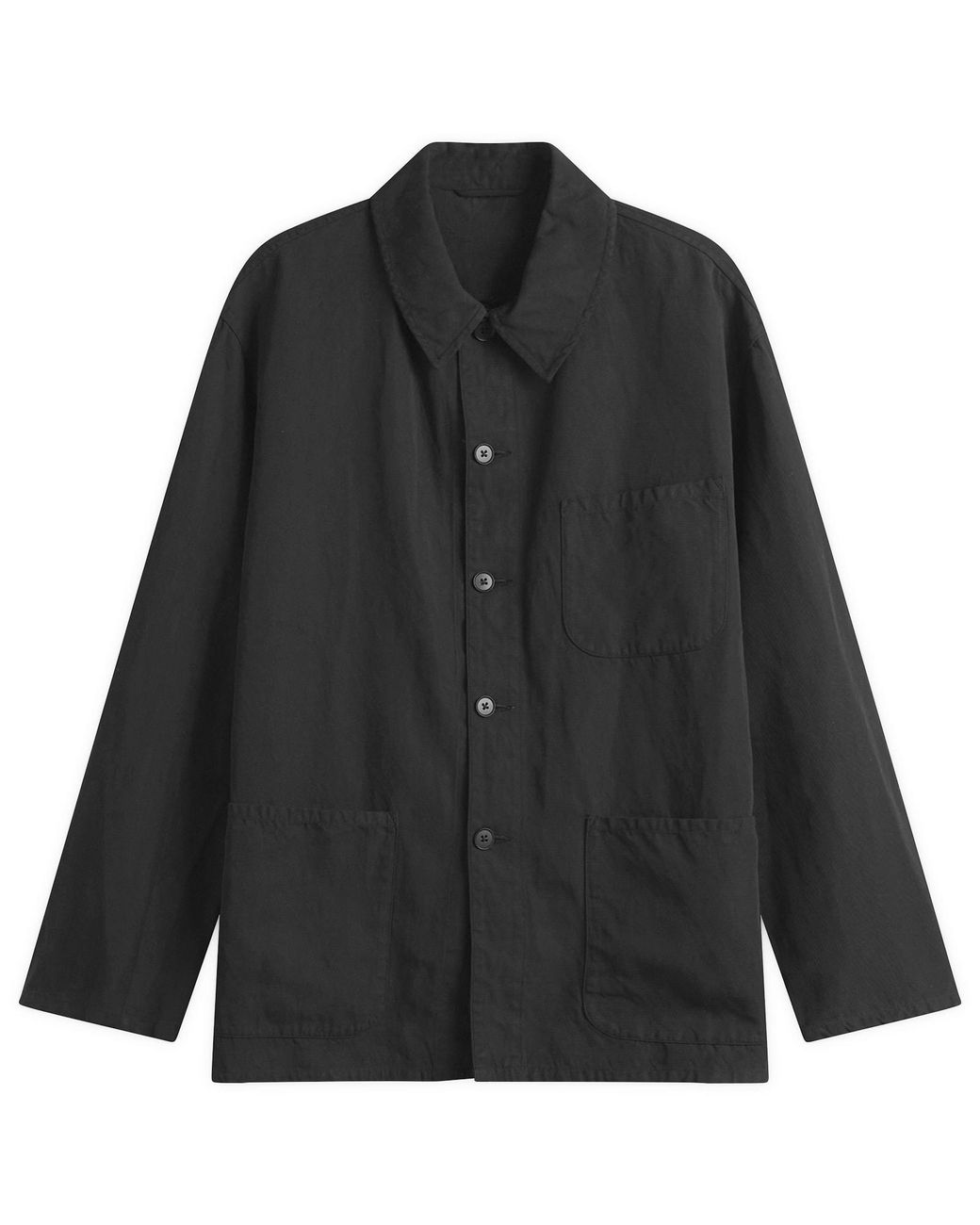 Kaptain Sunshine Black Gaba. Work Shirt Jacket for men