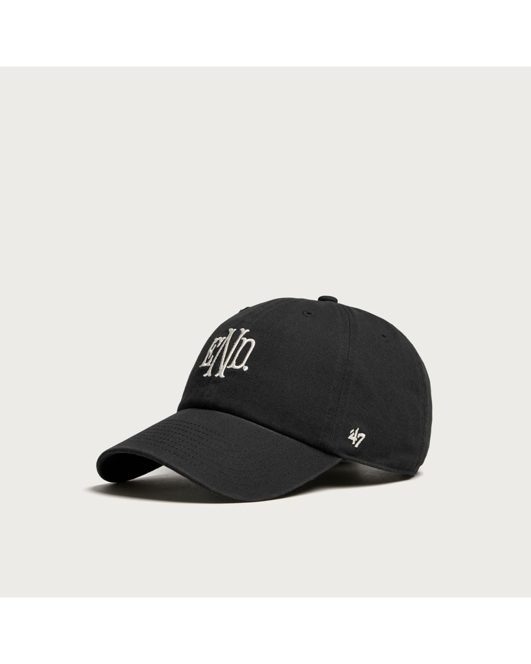 END. Black Monogram Clean Up Cap