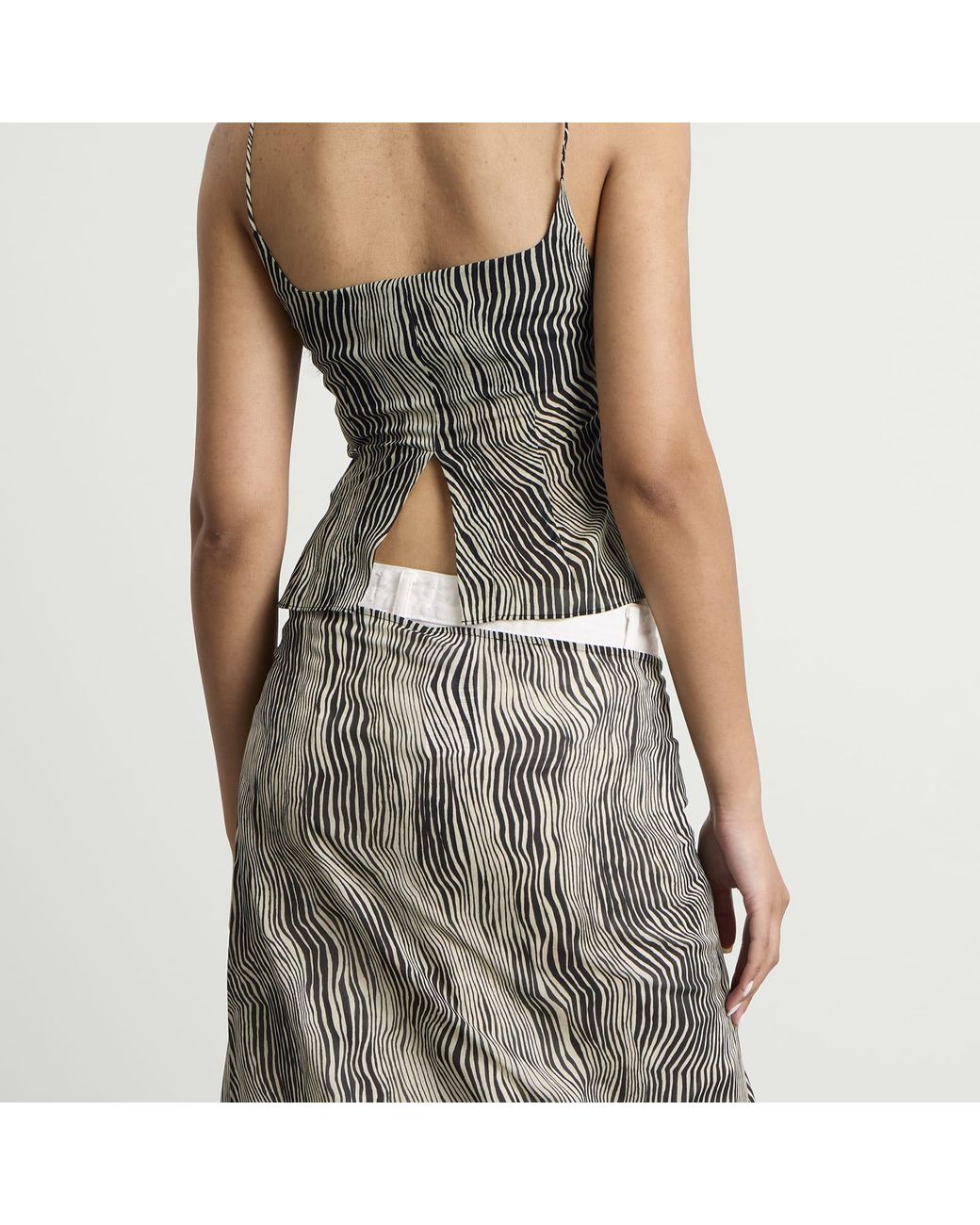St. Agni Gray Savannah Silk Cami