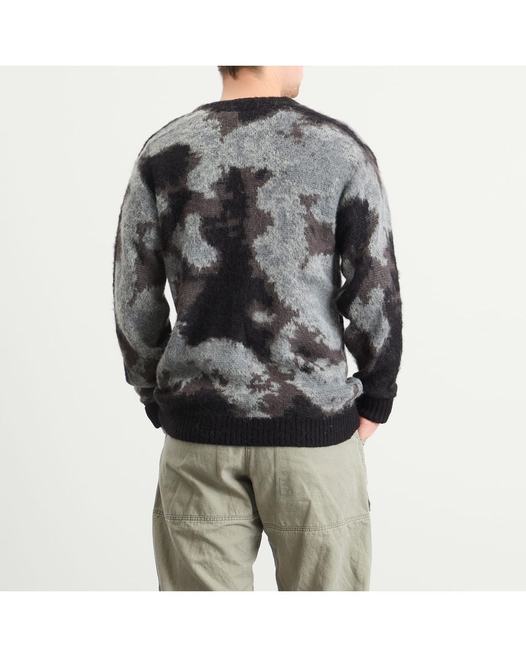 Manastash Gray Blurry Jaquard Cardigan for men