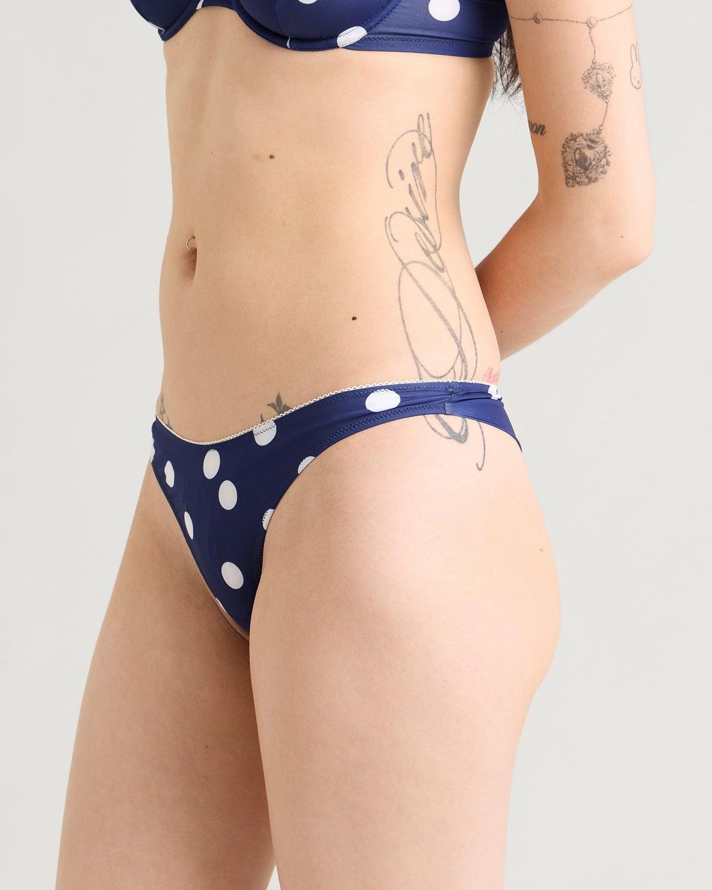 Fruity Booty Blue Polka Thong
