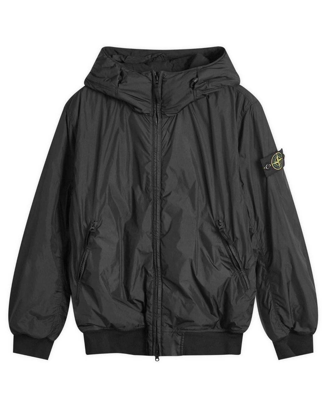 Stone Island Crinkle Reps Hooded Primaloft-Tc Jacket in Gray Stone Island Crinkle Reps Hooded Primaloft-Tc Jacket in Gray
