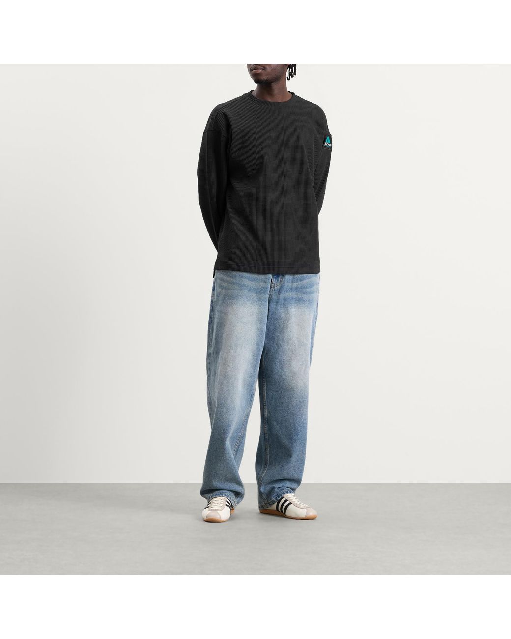 Adidas Black Eqt Waffle Long Sleeve for men