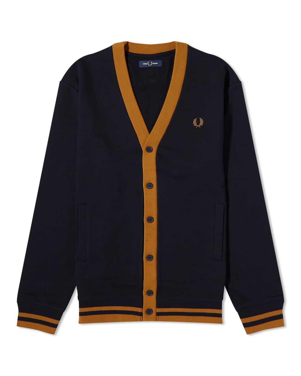 Fred Perry Sweat Cardigan in Blue for Men Lyst UK