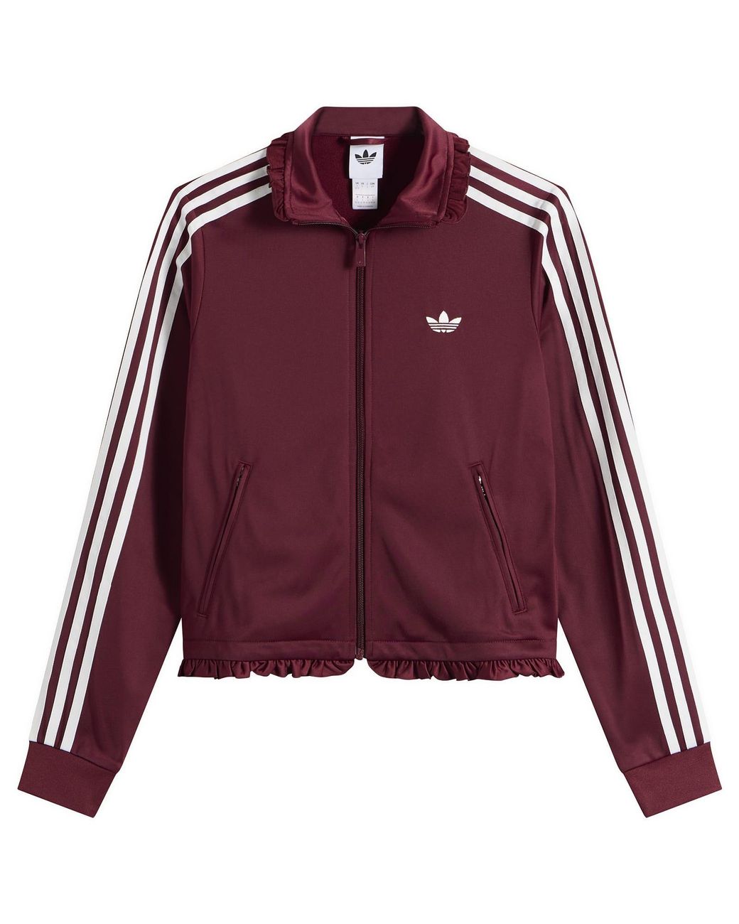 Adidas Red Pleated Firebird Track Top