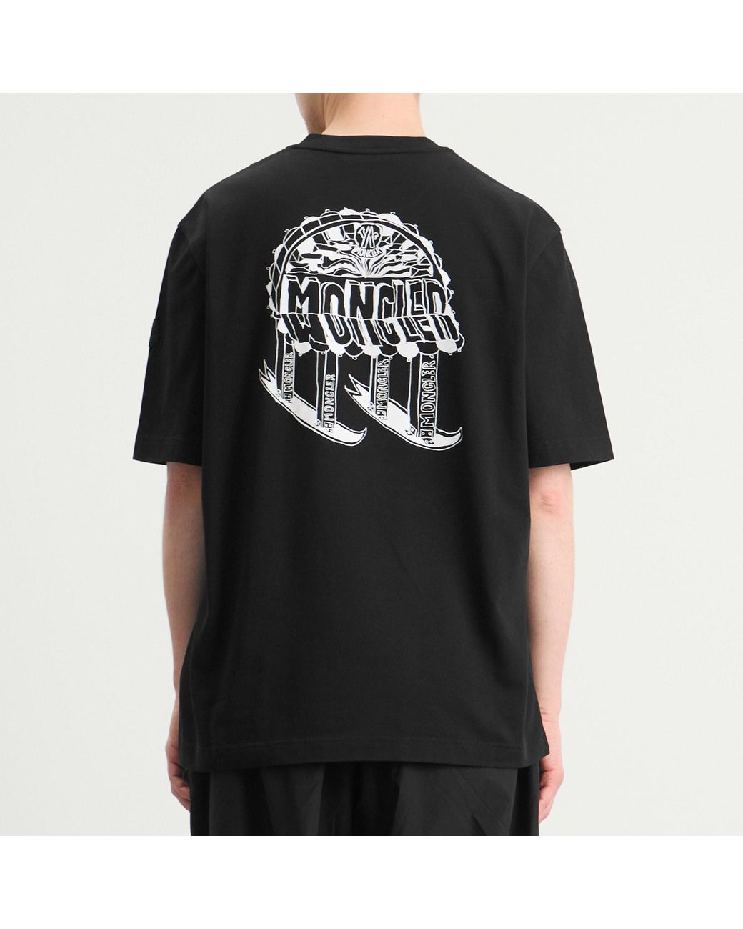 Moncler Black Back Graphic T-Shirt for men