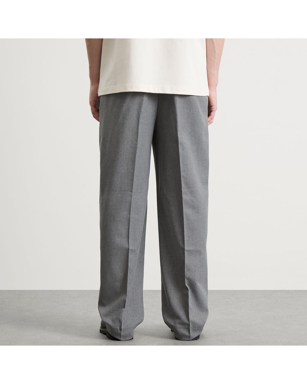 About Blank Gray Everyday Pleated Trouser for men