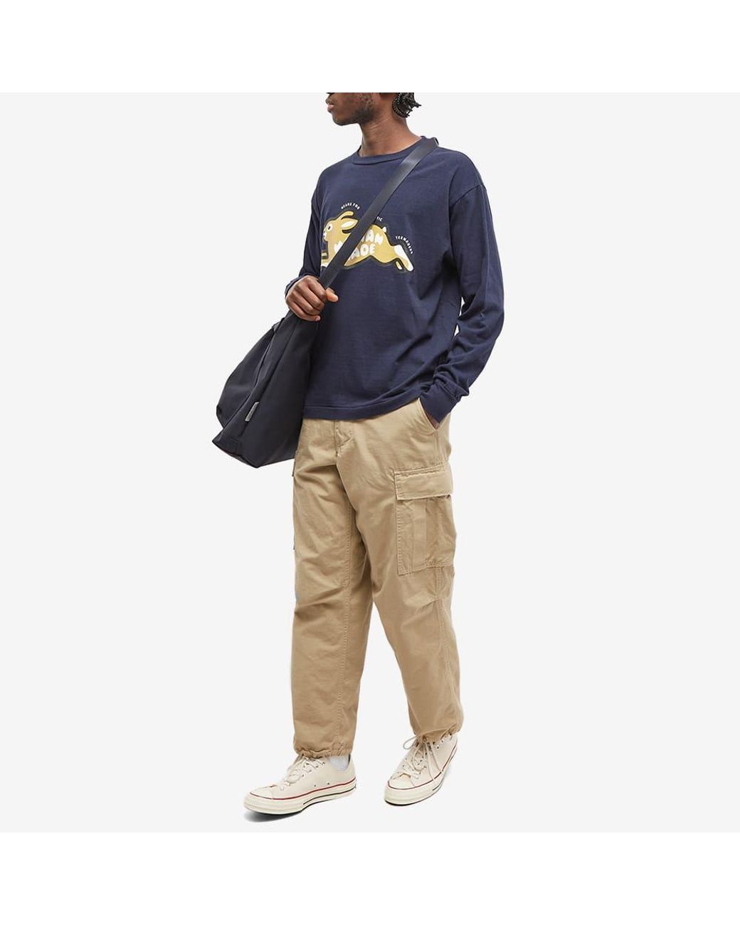 Human Made Long Sleeve Rabbit T-shirt in Blue for Men | Lyst