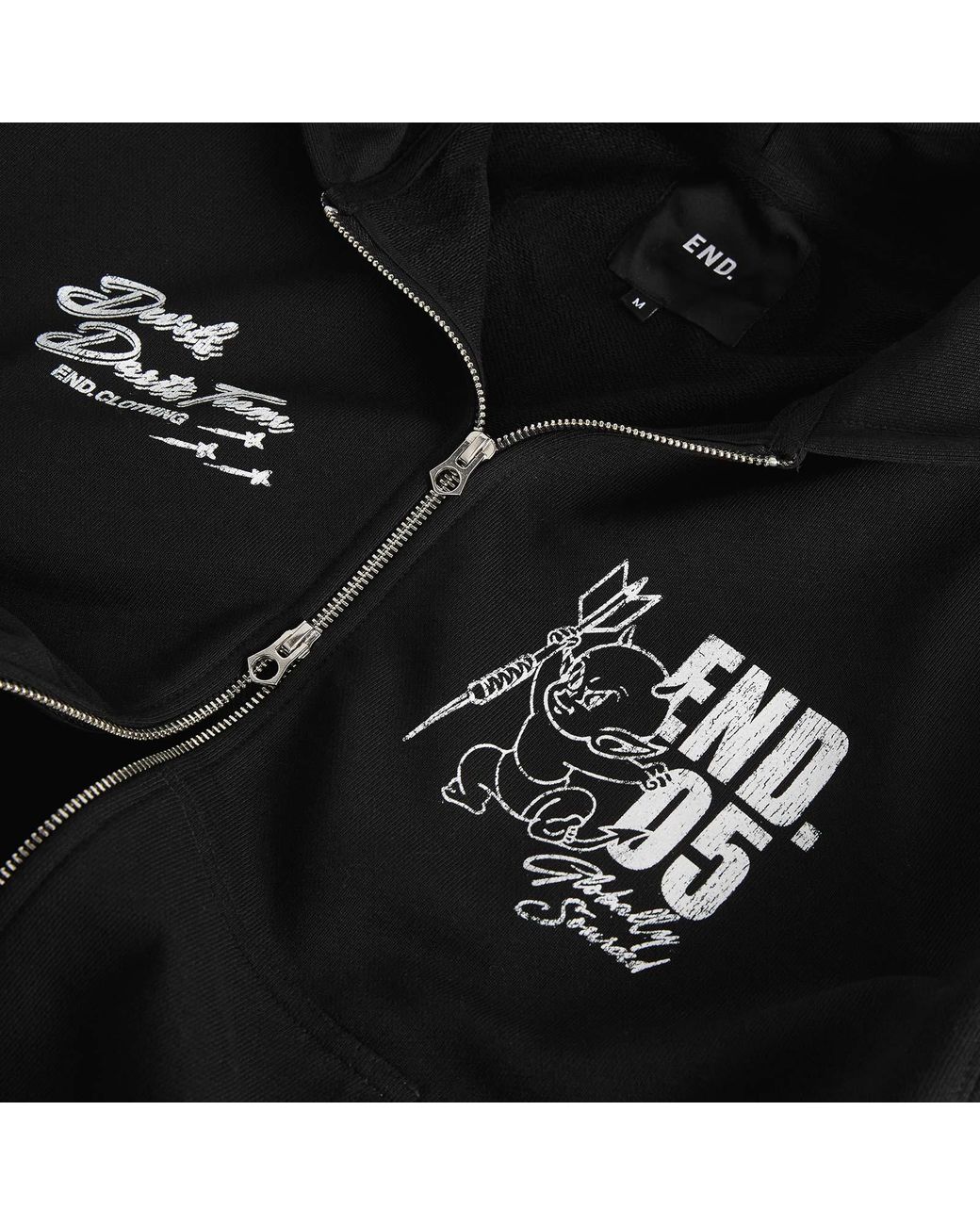 END. Black Devils Darts Team Zip-Hoodie