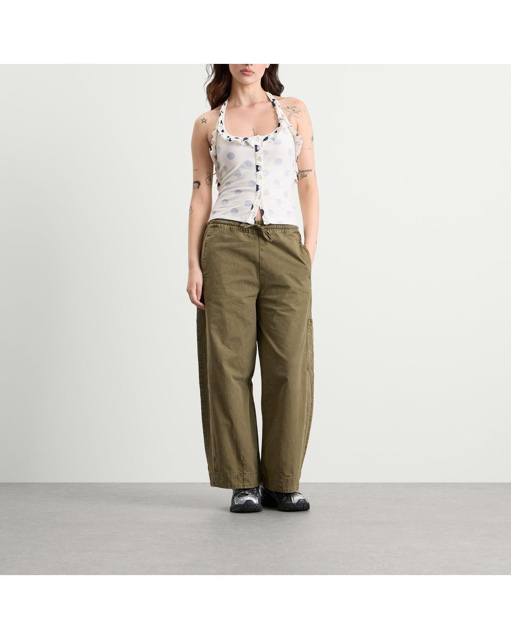 Damson Madder Green Felix Twill Trousers