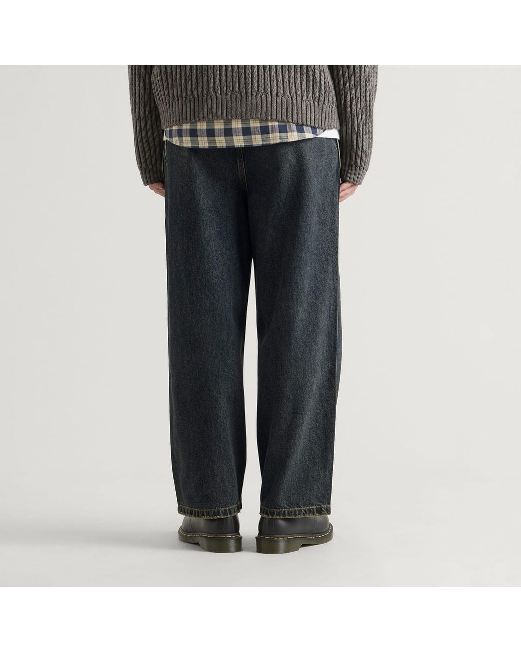 Larriet Blue Frederick Pleated Denim Jeans for men