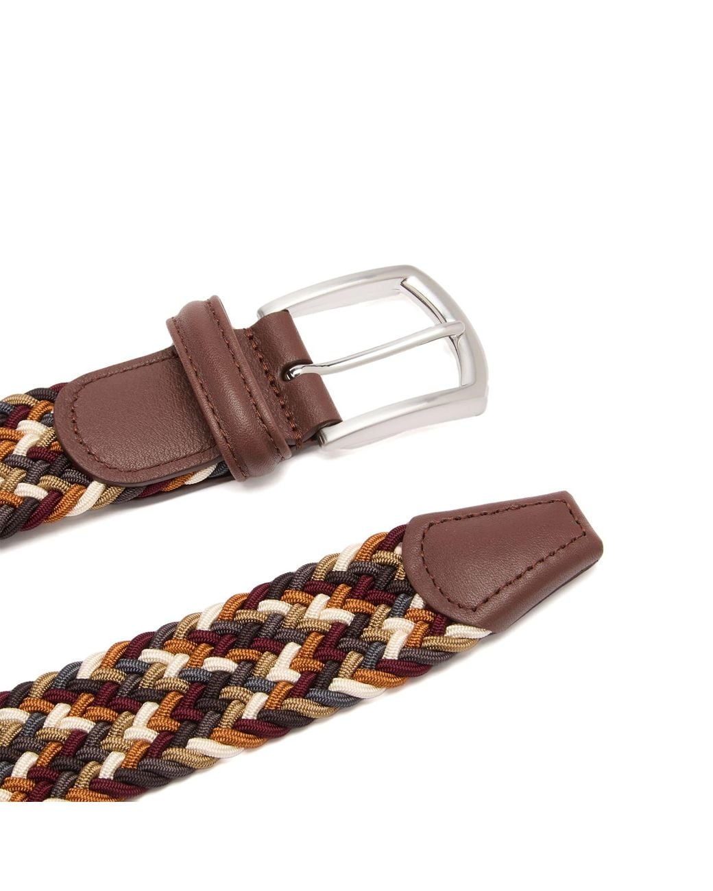 Andersons Brown Elastic Woven Belt for men