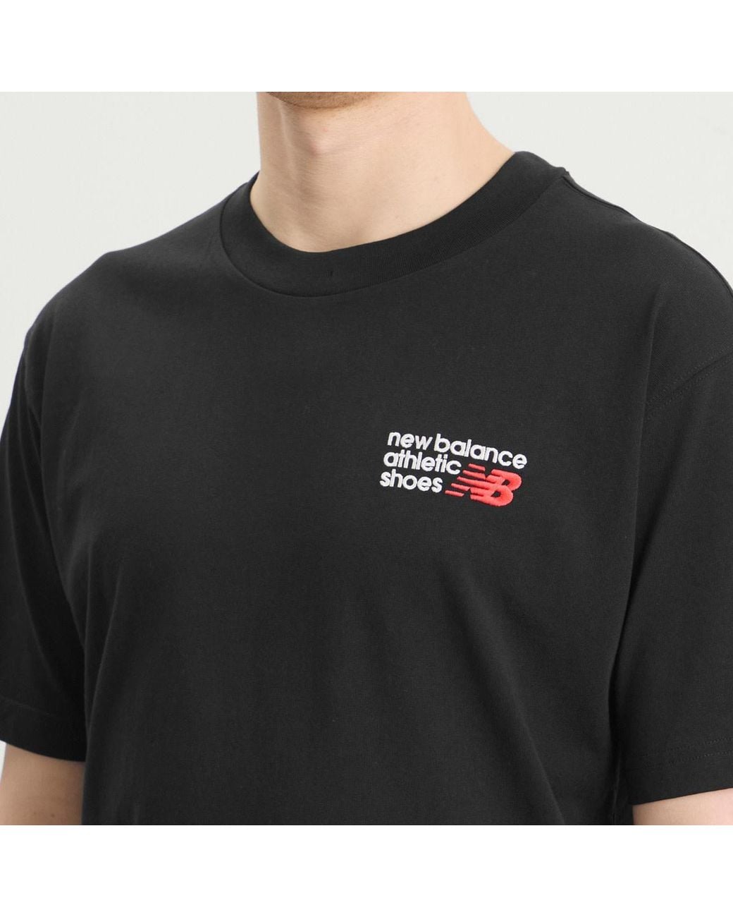 New Balance Black Nb Athletics Premium Logo Relaxed T-Shirt for men