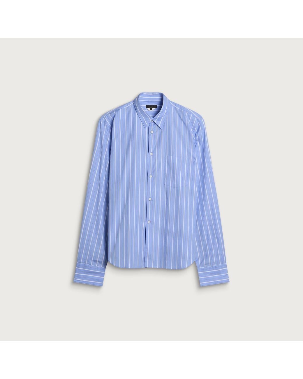 Comme des Garçons Blue Stripe Shirt With Lace Inlay for men