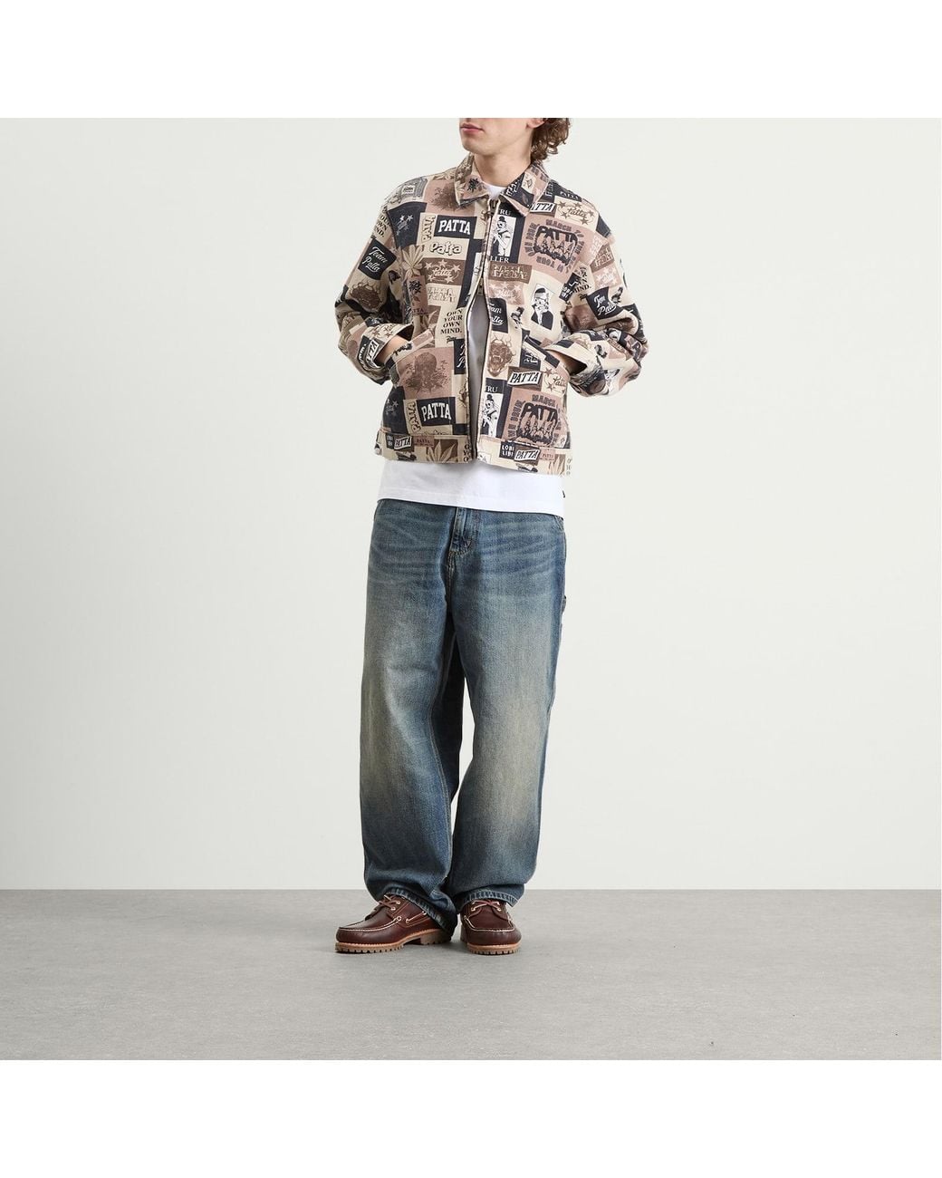PATTA Natural Collage Insulated Canvas Jacket for men