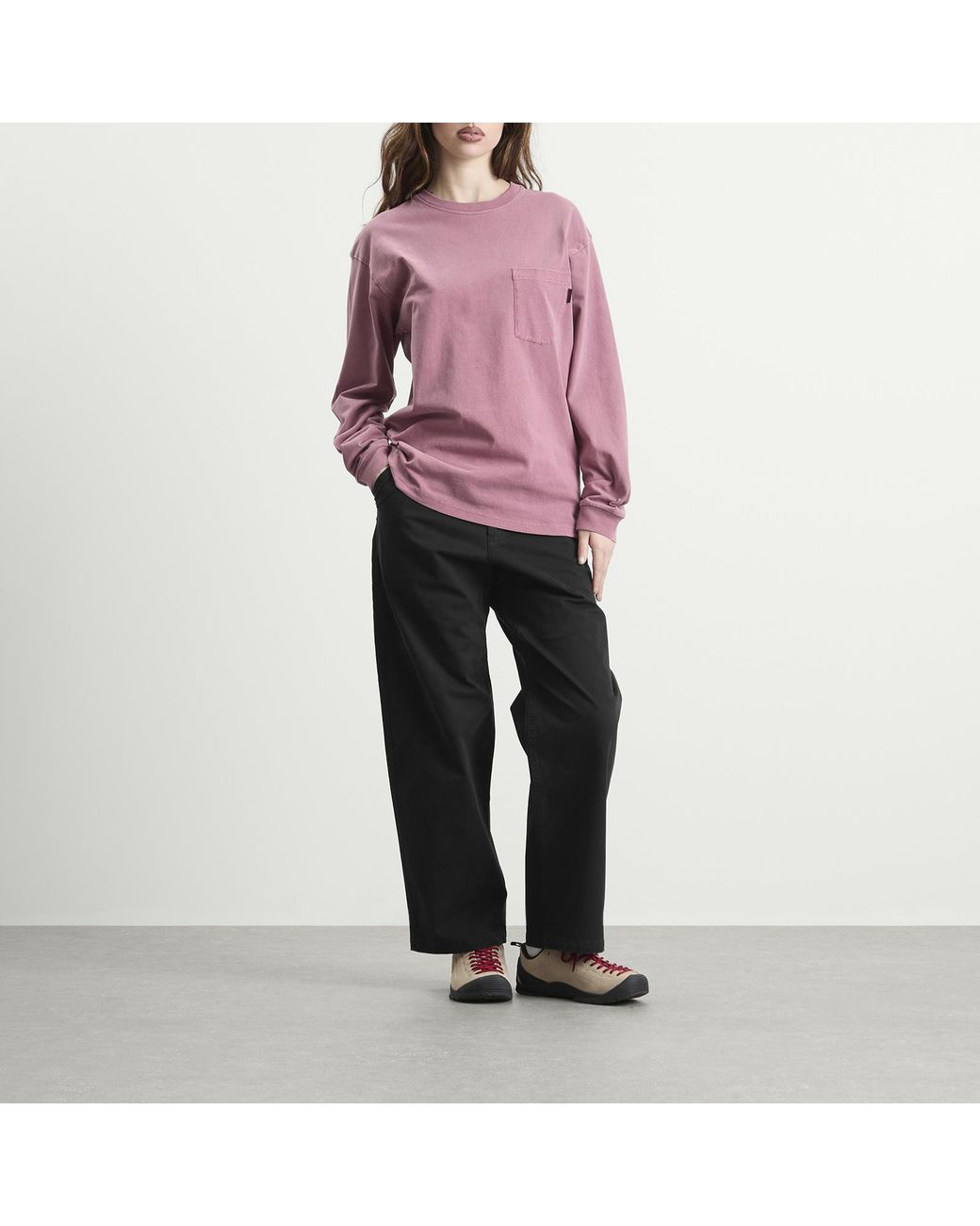 Gramicci Pink Long Sleeve Pigment Dyed T-Shirt