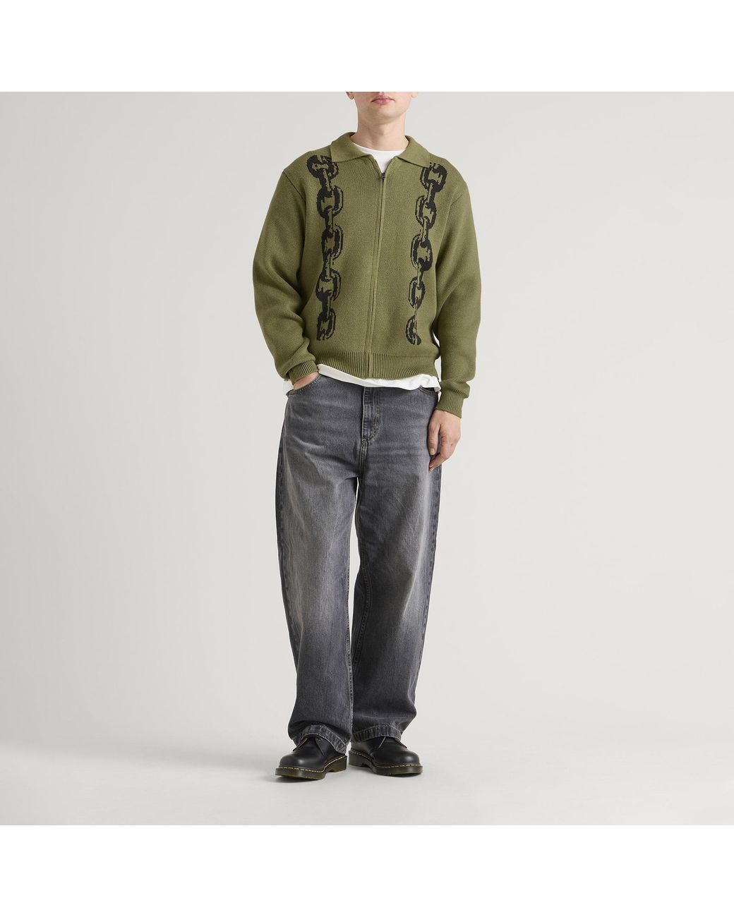Heresy Green Chain Knit Shirt for men