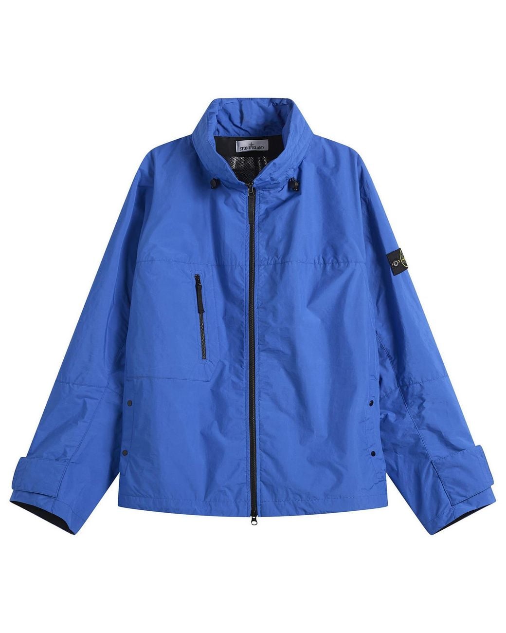 Stone Island Blue Metal Lamina Poly Ripstop Stand Collar Jacket for men