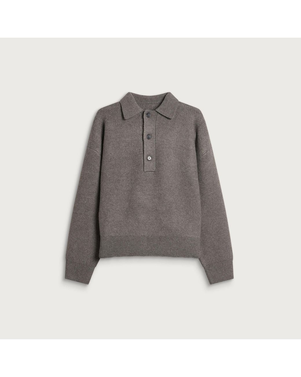 MKI Miyuki-Zoku Gray Double Knit Rugby for men